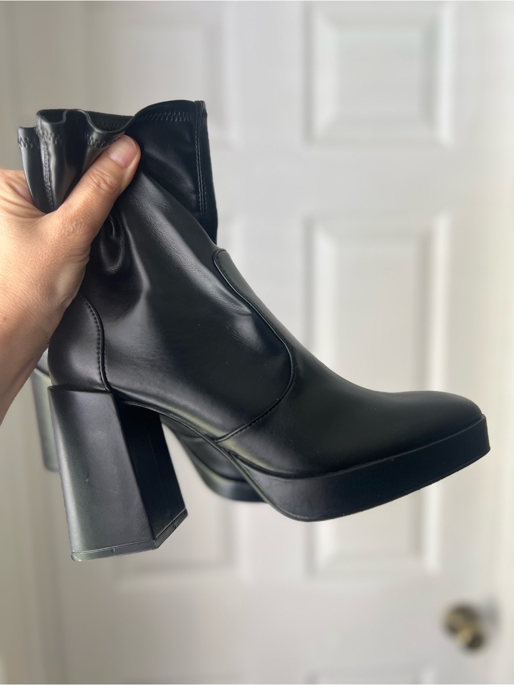 Pull&Bear Stretch Platform High Heel Ankle Boots, Size 40